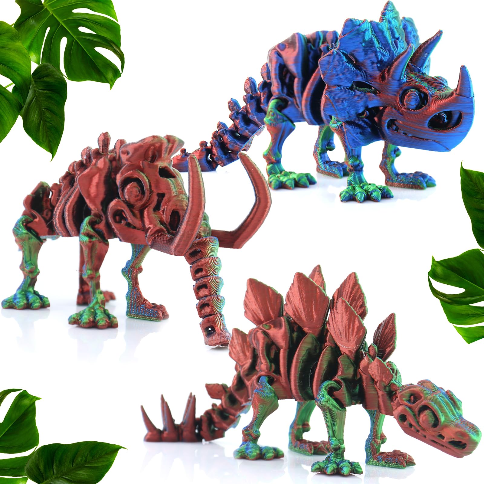 Amazon.co.jp: DEFORAGE 3Dプリントトリケラトプス ステゴサウルス